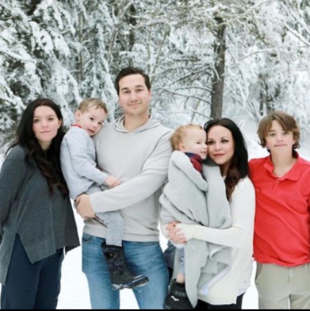 Charlie Cavill and his wife Heather Palmer with their four kids.
